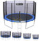 YELLOO SPORT - Trampolino Elastico per Adulti e Bambini, Tappeto Elastico da Giardino Certificato CE TUV GS, Salta Salta Bambini da Esterno, Saltarello per Divertirsi (Blu, Diametro 185 cm)
