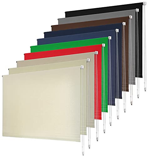 Floordirekt Store Brise-Vue - Store occultant en Tant Que Brise-Vue sur la fenêtre - Klemmfix sans perçage - Store pour fenêtre et Portes - Store Enrouleur de fenêtre, Rouge, 120x150 cm