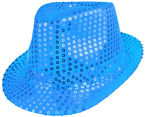 Think Jeck! Paillettenhut Partyhut Disko Accessoire, Karneval, Glitzerhut Glitter, Pailletten Hut