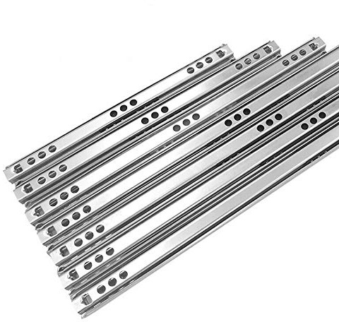 TopHomer 1 Paar Schubladenschienen Teilauszug mit Kugellager, Extra Leise & Langlebig - für 17 mm Material