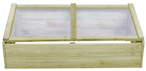 Tidyard Garten-Hochbeet mit Dach Frühbeet Pflanzkastensystem Blumenbeet Pflanzkübel Gemüsebeet für Garten Terrasse Balkon Imprägniertes Kiefernholz 100 x 50 x 35 cm