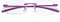 ZUVGEES Randlos Metall Blaulichtfilter Lesebrille für Herren und Damen mit Federscharnier Lightweight Anti-blaue Computerbrille (Lila, 2.50)