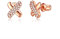Rose Gold X Letter Stud Earrings for Women,Pave Cubic Zirconia Stud