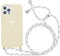 Yoedge Handykette Handyhülle für Xiaomi Mi 11 Lite/Xiaomi 11 Lite 5G NE 6,55 Hülle mit Band Kette, Silikon Schutzhülle mit Kordel zum Umhängen, TPU Stoßfest Case mit Muster Motiv, Beige