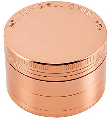Golden Bell 2 inch Grinder 4 Layer Spice Grinder Zinc Alloy Grinder - Rose Gold