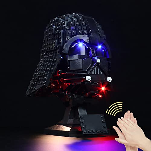 LocoLee Led Licht Set Kompatibel mit LEGO Darth Vader Helm, Led Beleuchtungs Set Kompatibel mit LEGO 75304, Light Compatible with LEGO Darth Vader Helmet, Kein Modell Modell (Sprachsteuerung Version)