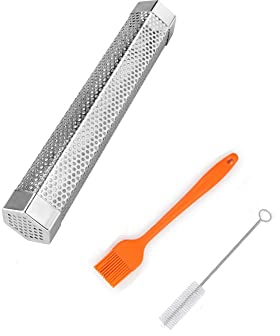 Naisfei 12 Stainless Steel BBQ Smoke Tube for Pellet Grill, Premium Hexagonal Smoker Tube Cold Smoker for Electric, Gas, Charcoal Grills, Hot/Cold Smoking