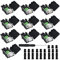YIOVVOM DB9 Breakout Connector, DB9 sin soldadura RS232 D-SUB adaptadores serie macho y hembra de 9 pines, adaptador blanco a conector de terminal módulo de señal con funda, juego de 10