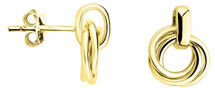 SOFIA MILANI - Damen Ohrringe 925 Silber - vergoldet/golden - Kreis Ohrstecker - E1679
