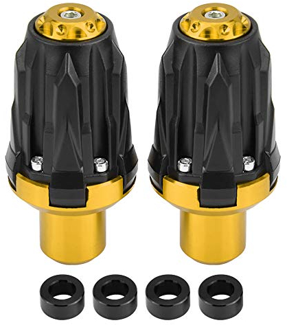 Sturzpads Motorrad Universal, Sturzpads 1 Paar 10mm Motorrad Auspuff Sturzpads für Motorrad Anti Crash Pad Sturzschutz Motorrad Sturzpad Sturzschutz(Gold)