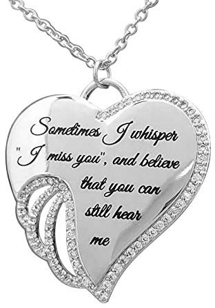 TianWlio Herz Vintage ings Engel Frauen W Halskette Party Geschenk Halsketten & Anhänger Kugelkopf Anhänger (Silver, One Size)