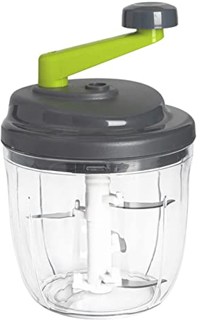 Tritatutto Manuale, Robot Da Cucina Manuale Con Lame Da 293 G, Tritatutto A Manovella Per Cipolle Con Contenitore, Tagliaverdure Da Cucina, Tritatutto Manuale Per Gnocchi, Torte, Polpette, Noci, Pesto