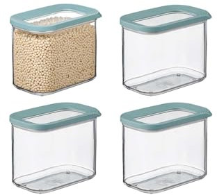 Mepal | 4-tlg Vorratsdosen Spar-Set Modula | 1000 ml Nordic Green | Vorratsdose Frischhaltedose | ideal für die Aufbewahrung von trockenen Lebensmitteln