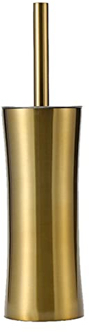 Bassulouda Cepillo de inodoro de mango dorado cepillo de limpieza de baño kit de limpieza de baño accesorios de de limpieza de baño