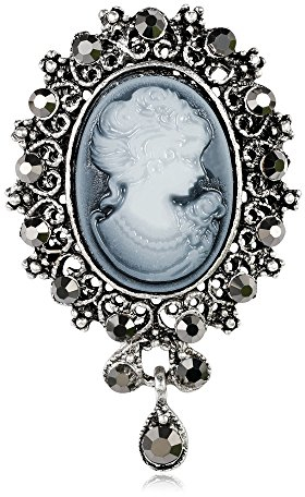 Victoria Vintage Schönheit PictureBrooch Brosche Damen Marke Schmuck Königin Kamee Broschen Strass für Frauen