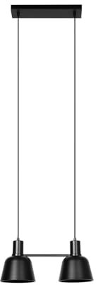 Lucande Pendelleuchte Servan (Design, Modern) in Schwarz aus Metall (2 flammig E27) - Design-Hängeleuchte Esstischlampe Hängelampe Hängeleuchte Wohnzimmerleuchte