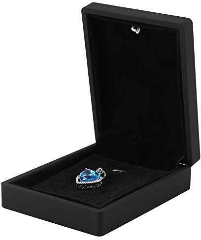ANKROYU Schmuck Geschenkbox mit LED Licht, Schmuckschachtel, Geschenkbox Schmuck, Schmuckschatulle Für Damen Schmuckkästchen, Led Beleuchteter Ring, Display Aufbewahrungskoffer (Pendant Box)