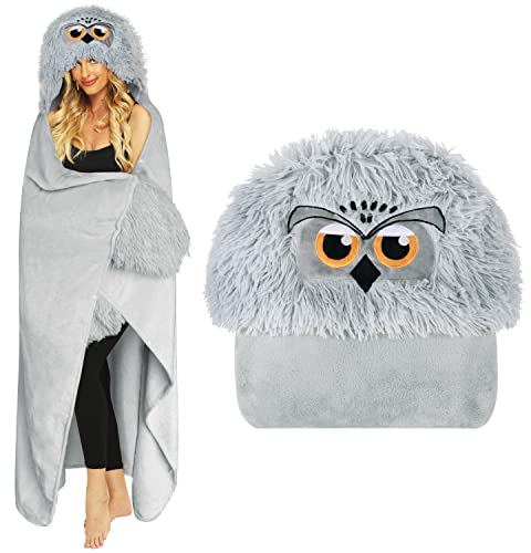 Belloxis Eulen Geschenke für Frauen Kuscheldecke mit ärmeln Geburtstagsgeschenk für Frauen Hoodie Decke Geschenk Frau Geschenke für Freundin Geschenk Beste Freundin