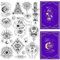 CRASPIRE Wicked Eye Clear Stamps Sonne Mond Stern Kristall Hand Transparent Silic1 Stempel Gummistempel Für Scrapbooking Geburtstag Fotoalbum Thanksgiving Kartenherstellung 4.3 x 6.3 x 0.1 Zoll