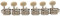 Wilkinson WJ55 Vintage Deluxe Split Shaft 6-in-Line Gitarre Tuners Mechaniken für Classic Vibe Fender Strat/Tele Style E-Gitarre, Nickel mit Off Weiß Button