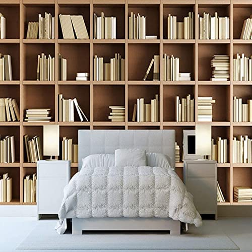 COJIC 3D Wandtapete Altes Bücherregal Aus Der Bibliothek Wandmalerei Schlafzimmer Wohnzimmer Heimdekoration 3D-Wandbild Tapete Abziehen Und Aufkleben Selbstklebende W 400 (Breite) x 280 (Höhe) cm