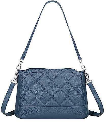Over Earth Leder Crossbody Taschen für Frauen Schulter Geldbörsen Damen Handtaschen, indigoblau, Small
