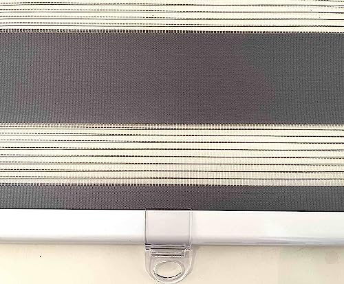 Klemmrollo, Clever Fix Rollo,Klemmrollo, Doppelrollo, Rollo, Day & Night, NEU (GRAU, 50x150)