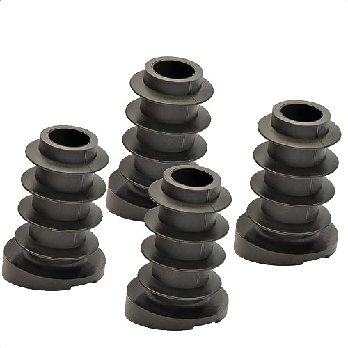 Wagner QuickClick® Kunststoffgleiter Möbelgleiter Stuhlgleiter 4er-Set Basis schwarz zum Einstecken 4X Basis - Kunststoff SMART - Durchmesser Ø 16/20 x 3/7/25 mm, Neigung 12° - Made in DE - 15786800