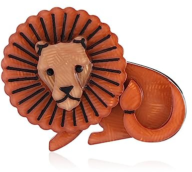 Broche Lion mignon Animal Carton Pins Corsage acrylique Pour Femmes Enfants Routine Activité Décoration Accessoires Cadeaux d’anniversaire