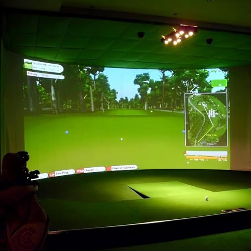 QUTBAG Golf Simulator Impact Screens Installed on Golf Hitting Net Frame, Sim Ball Simulator Impact Display Projection Screen Cloth for Outdoor Indoor Home Golf Training 3m*4m