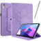 Netany Funda para Lenovo Tab P11 (2Nd Gen, 11.5 Pulgada) con lápiz Capacitivo, Piel sintética con Tapa función Atril Soporte para lápiz Árbol de La Vida Funda - Púrpura