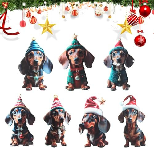 Decorazioni natalizie,7 Pezzi grinch decorazioni natalizie,ornamenti da appendere per albero di Natale,divertenti decorazioni in acrilica verde, decorazione natalizia per la casa,le feste e.