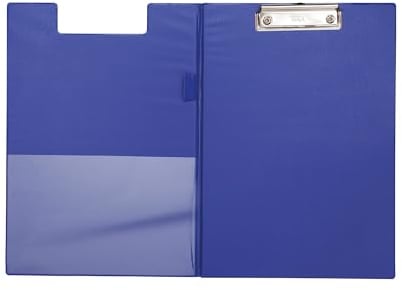 MAUL Schreibmappe A4 MAULpoly | Klemmbrett aus Karton mit PP Folienüberzug | Konferenzmappe mit Fach für Dokumente | Praktisch zum Aufhängen | Für Büro, Küche und Werkstatt | Blau