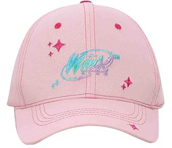 Winx Club Baseballkappe, rosa Stickerei, Logo, für Damen und Herren, klassische Fitness-/Laufmütze, Outdoor-Kappe, Pink, Medium