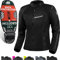 SHIMA RUSH Veste Moto Femme Homologué AIRFORCE Dorsale Blouson Armure Protecion Vestes Imperméable Textile Vetement Hiver Ete Touring Motos Aventure équipements (Femmes, Veste Ventilé, Noir, S)