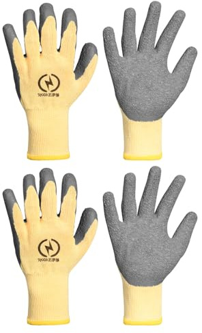 Pumwoy Isolierhandschuhe 400 V Spannungsbeständigkeit, Gummi-Elektrikerhandschuhe Gummi-Handflächenhandschuhe, Arbeitshandschuhe für Instrumente, Haushaltsgeräte, Wartungsprojekte (2)