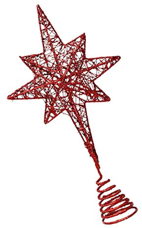 Ciieeo 1pc Weihnachtsbaum Topper Eisen Stern Ornament für Festival Baumkrone für Weihnachten