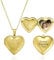 MeMeDIY Personalisiert Medaillon Kette mit Bild Damen Herz Medaillon Zum Öffnen Kette Halskette Gold/Silber/Rosegold Gravierte Gedenk Anhänger Halskette Schmuck Geschenke für Frauen -A2