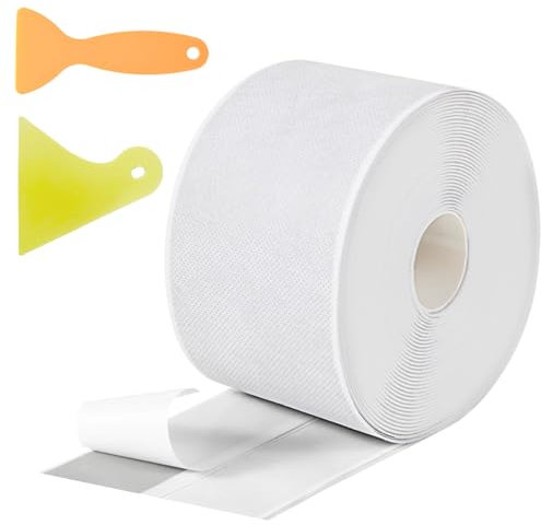 5M Tanking Tape Waterproof Self Adhesive Bath Sealant Strip with 2 pcs Sealing Tool, Membrane Seal Joints for Kitchen, Bathroom, Toilet, Wall Corner, Indoors Preventing Leaks