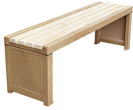 LLZJDDPLY Gartenbank Wetterfest Parkbank in Gestell Aus Holz und Metall, Sitzbank fürGarten, Balkon und Terrasse Bis 500 Kg Belastbar, 2-Sitzer Parkbank(Size:1.2m-C)
