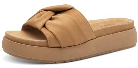 MARCO TOZZI Damen Pantoletten Bequem Sommer, Braun (Biscuit), 40 EU