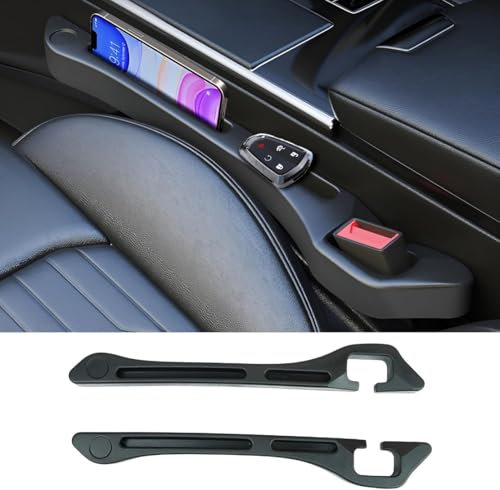 KFBJM 2 Stück Autositz Lückenfüller für Mercedes-Benz E-Class Sedan 4. Gen (W212) 2009-2015, Auto Sitzseite Auslaufsicher Streifen Lückenkissen Gap-Stecker Innenraum Organizer Zubehör,Black