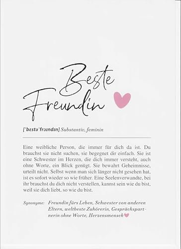 Fjllrven Definition Poster & Kunstdrucke Weihnachtsgeschenke Beste Freundin Geschenke |Wandbilder Wohnzimmer | Weihnachten Geschenk Beste Freundin Geburtstag | Wanddeko Deko Wohnzimmer |DINA A4