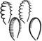 4 Stück Haifischzahn Haarband, Haarreifen Damen Haarreif Schwarz Zickzack Haarreif mit Klammern Matt Rutschfest Haarreifen Männer Welle Unisex Haarbänder Elastisches Haarreifen für Outdoor Sports Yoga