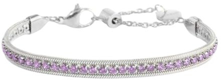 MARLU' Bracciale tennis zirconi baguette catena snake squadrata 31BR0009-LF