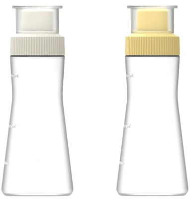 JDRGJTH Kuchensirup-Dosierer, 2x 350 ml abgestufte Polyethylen (PE) Sirupflaschen, Spenderflasche, wiederverwendbar, spülmaschinenfest, für Kuchensirupdosierung und -befeuchtung