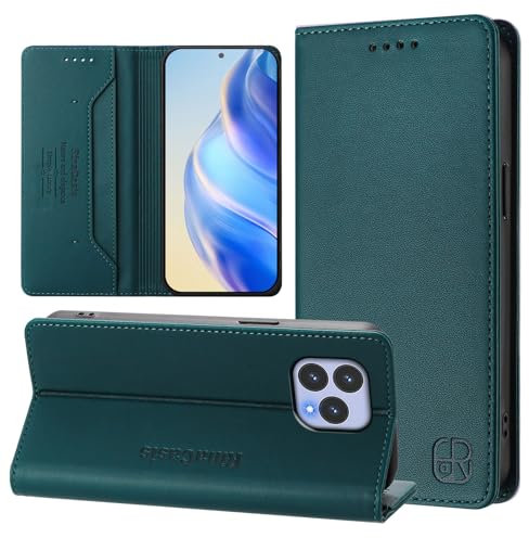 Rfvzubemok Compatibile con Wiko T60 4G Custodia a portafoglio con chiusura magnetica Custodia,Compatibile con Wiko T60 4G Il supporto è orientabile Green