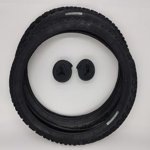 Ralson 2x20 Zoll MTB Reifen + AV Schlauch 20x1.90 | ETRTO 48-406 | 1mm Pannenschutz Decke Mantel Fahrrad Puncture Protection