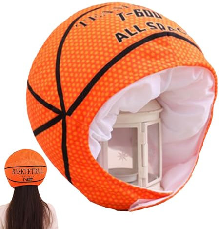 Generisch Plüsch-Basketballhut, Maskerade-Kopfcover, Halloween-Party-Dressing-Kopfbedeckung, Rollenspiele für Erwachsene für Karneval