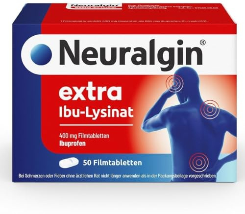 Neuralgin Neuralgin extra Ibu-Lysinat, 50 St. Tabletten | Schnelle Schmerzlinderung mit Wirkbeschleuniger Lysin